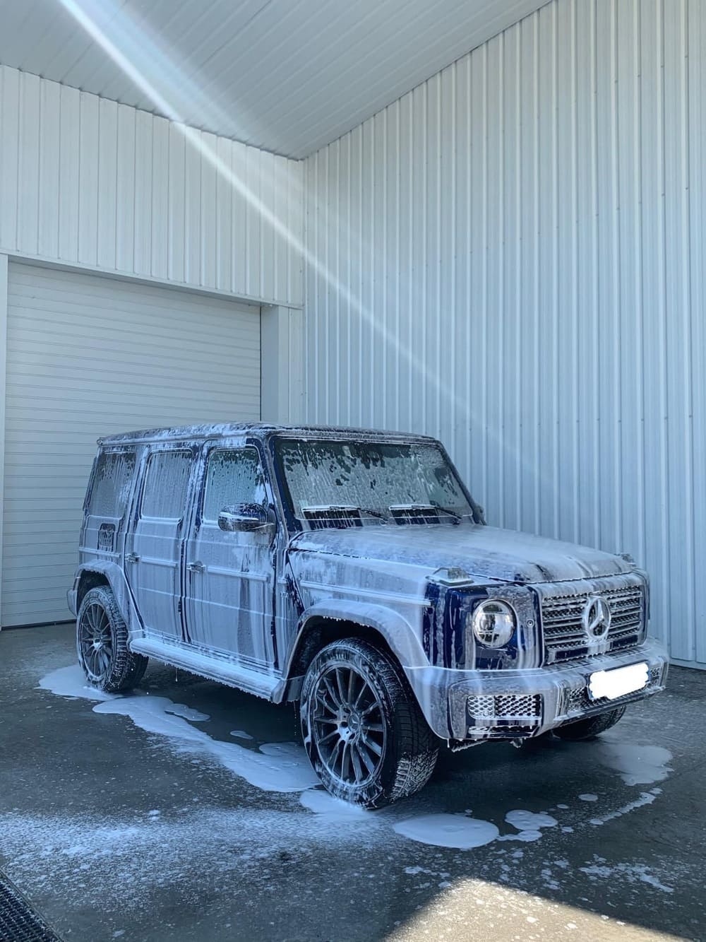 Mercedes classe G avec mousse